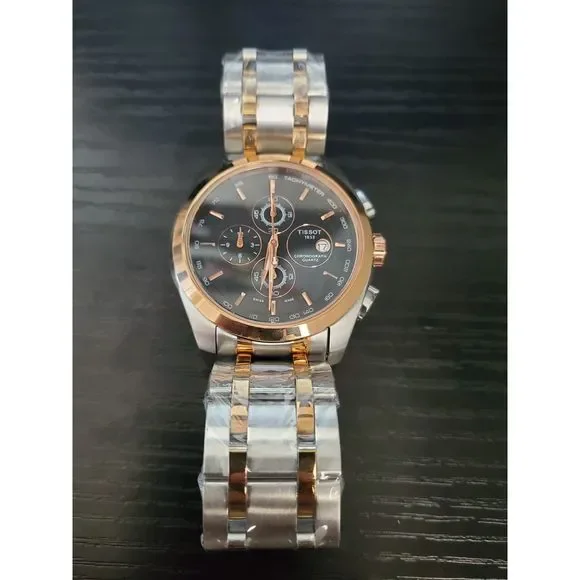 🔥NEW - Tissot Couturier Tachymeter Chronograph Quartz Rose Gold Men's Watch - Picture 2 of 6